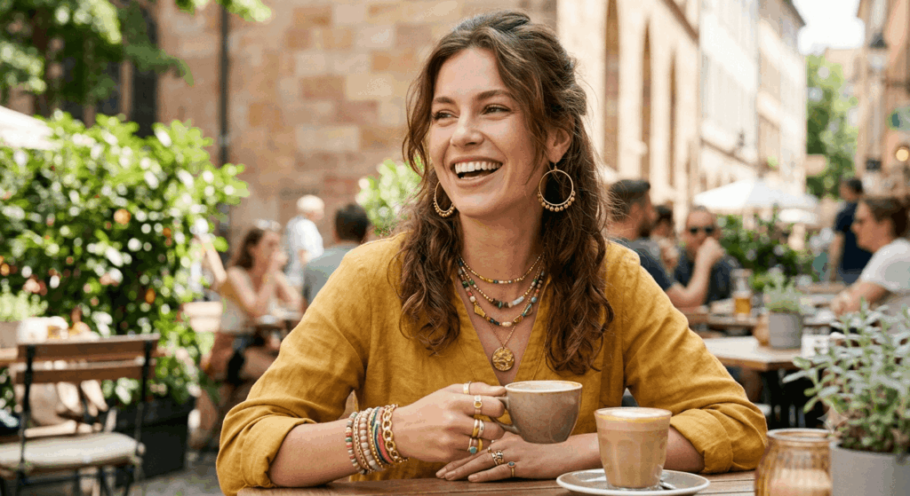 glückliche Frau Mode Schmuck mode-schmuck-blog.de Sidebar